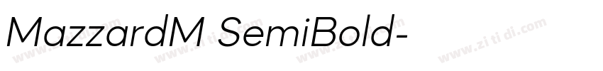 MazzardM SemiBold字体转换
